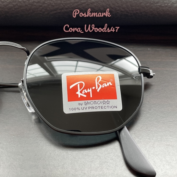 RayBan Hexagonal Black Lenses RB3548N Black Frame Unisex New - Picture 5 of 16